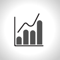 Infographic. Chart icon. Growing graph symbol.
