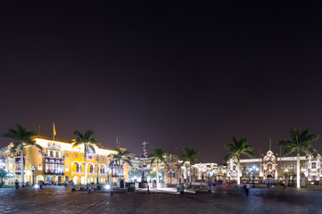 Plaza de Mayor, Lima, Peru with Night Shoot and Long Exprosure