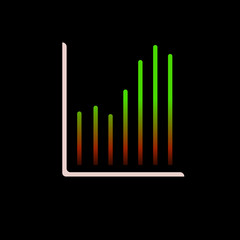 Infographic. Chart icon. Growing graph symbol.