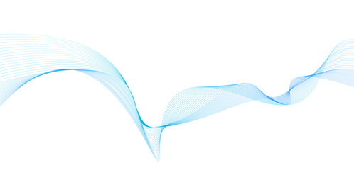 Abstract grey wave isolated on white background. illustration fo