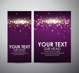 Abstract purple bokeh. Graphic resources design template or roll up. 