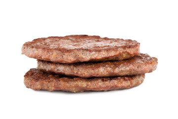 a cooked burger patties
