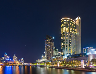 Fototapeta na wymiar Melbourne cityscape at night
