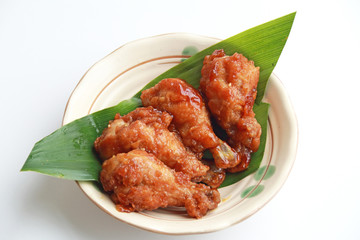手羽元の唐揚げ、甘辛煮