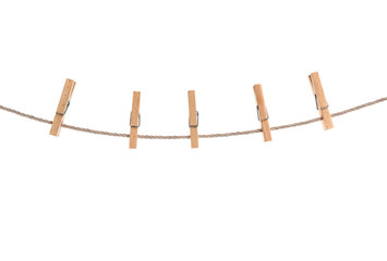 clothespins on rope