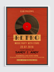 Music Party Flyer, Template or Banner design.