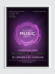 Music Party Flyer, Dance Party Template or Club Party Invitations.