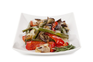 plate of grilled vegetable