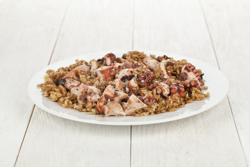 delicious octopus risotto