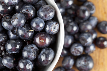 a bowl with blueberries