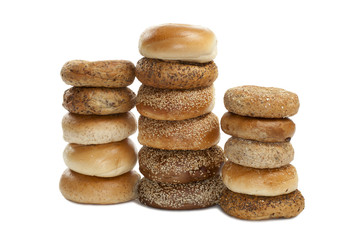 Fototapeta na wymiar stack of delicious bagels