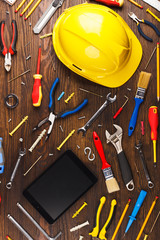 Big set of construction tools