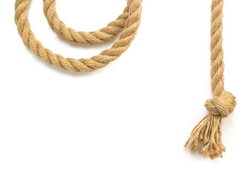 ship rope on white background