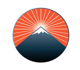 Fuji mountain in japan icon