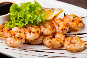 fresh grilled shrimps