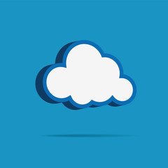  Vector illustration abstract background Cloud 3d icon symbol.