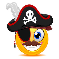 Vector Illustration of Smiley Pirate