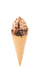 ice cream in waffle cup