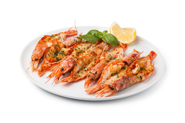 fresh grilled shrimps