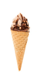 ice cream in waffle cup