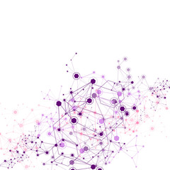 Global Network On White Background - Vector Illustration, Graphic Design Useful For Your Design