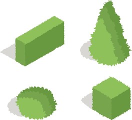 Set of four isometric bush