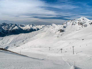 Fototapeta na wymiar Alpine ski resort