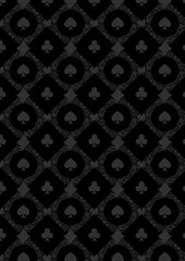 Luxury casino gambling poker background pattern with card symbols