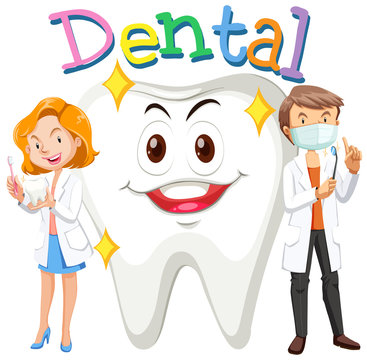 Dentists and clean tooth