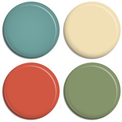 four colored magnetic buttons - obrazy, fototapety, plakaty