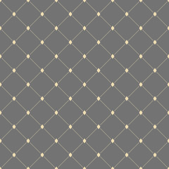 Geometric repeating vector pattern with diagonal dotted lines. Seamless abstract modern pattern. Gray and golden pattern. Dotted pattern. Geometric modern pattern