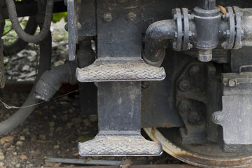 Stair step of old train.
