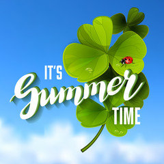 It is Summer Time Lettering Background