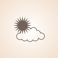 Icon Of Cloud & Sun.