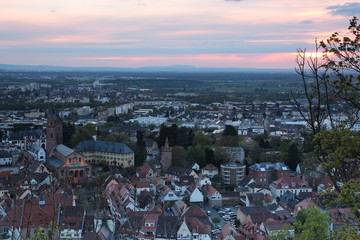 Weinheim im Sonnenuntergang