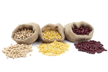 three different kind of beans