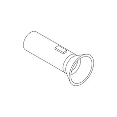 Flashlight icon, isometric 3d style 