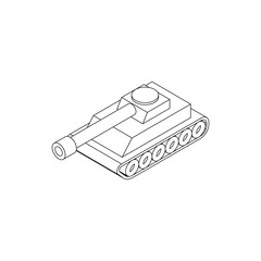 Tank icon, isometric 3d style