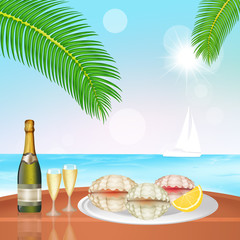 oysters and champagne