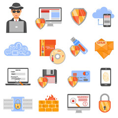 Network Security Color Icons