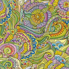 floral ornamental seamless pattern