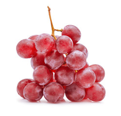 Red grape isolated on white