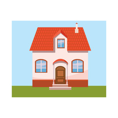 House icon in cartoon style