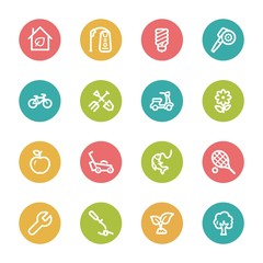 Gardening Equipment Web icons