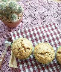 Home made banana cup cake
