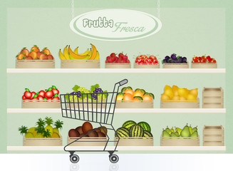 illustration of fresh fruit