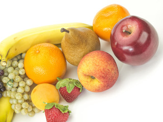 Isolated fruit on a white