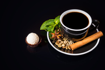 Gourmet White Chocolate Truffle with Black Coffee