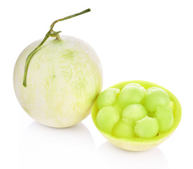 Cantaloupe melon fresh on white background