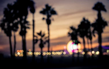 Fotobehang Blurred image of Santa monica, Los Angeles © oneinchpunch